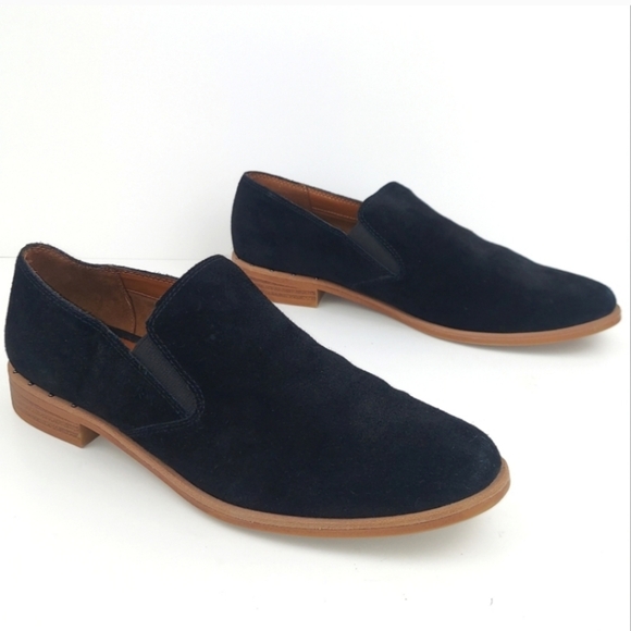Franco Sarto Women's Suede Slip-On Jed Loafer Black Size 9.5 - Picture 1 of 13